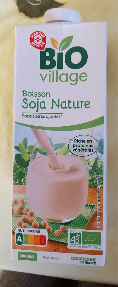 Boisson au soja nature bio