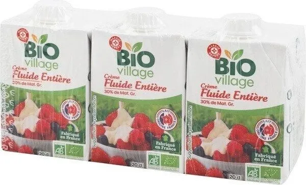 Crème fluide entière UHT bio