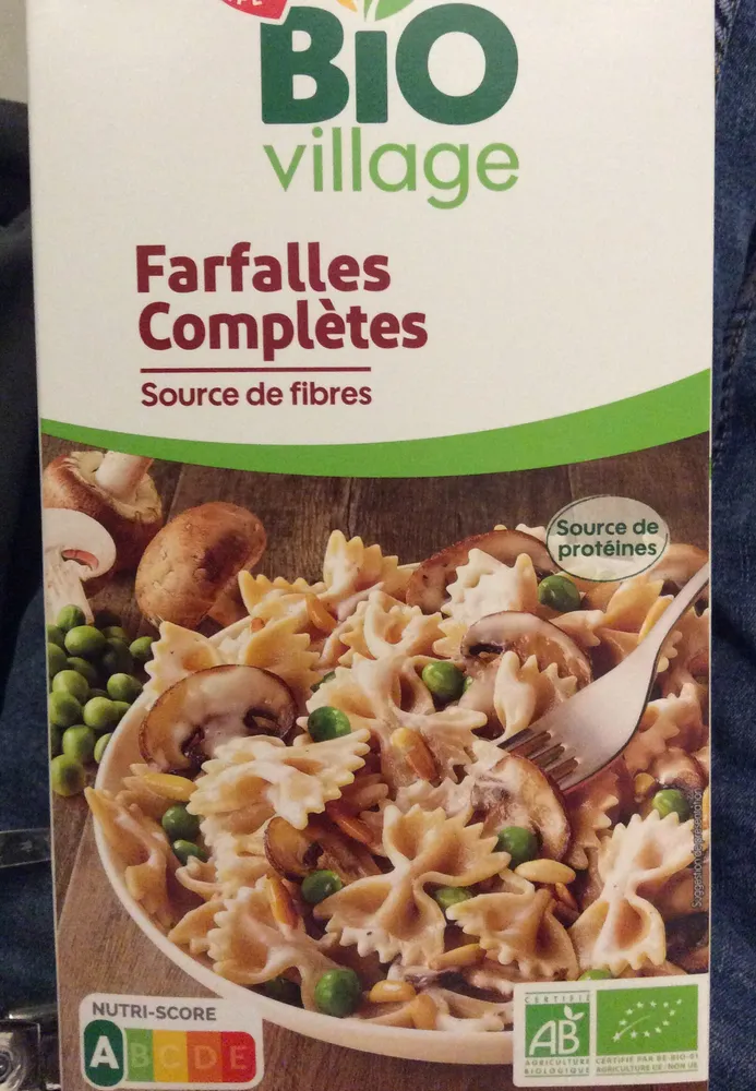 Farfalles au blé complet bio