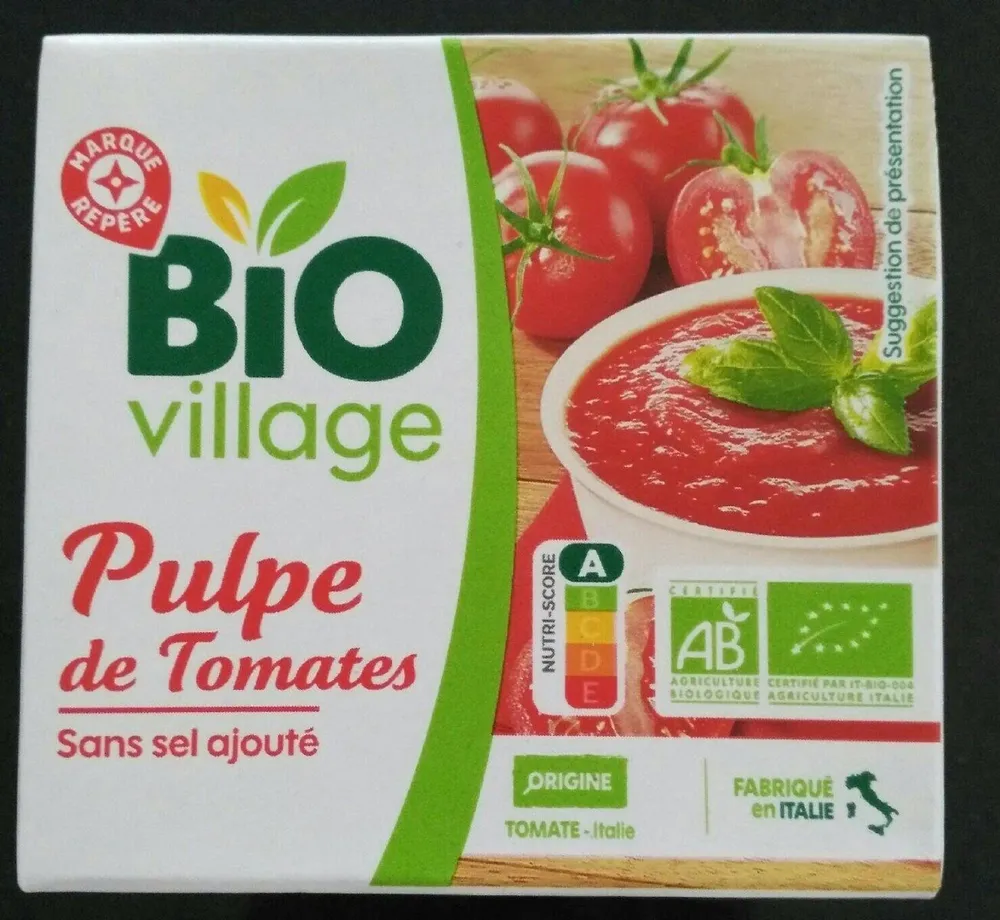 Pulpe de tomates sans sel ajouté