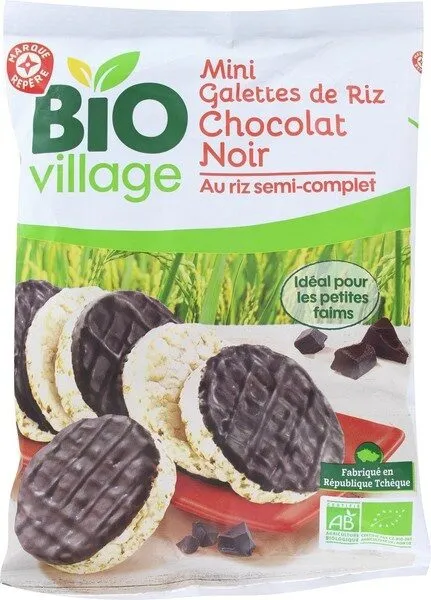 Mini galettes de riz bio chocolat noir