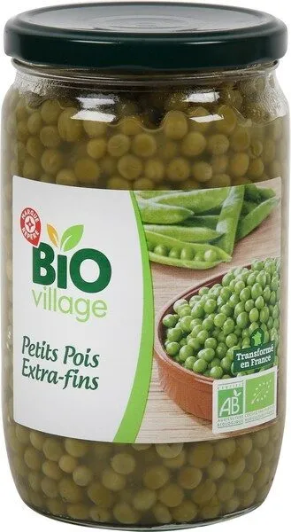Petits pois extra fins bio bocal