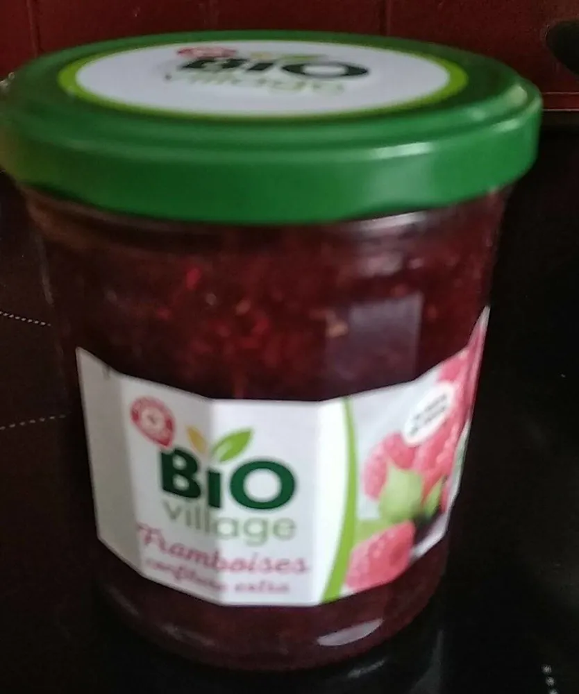 Confiture extra framboise Bio village