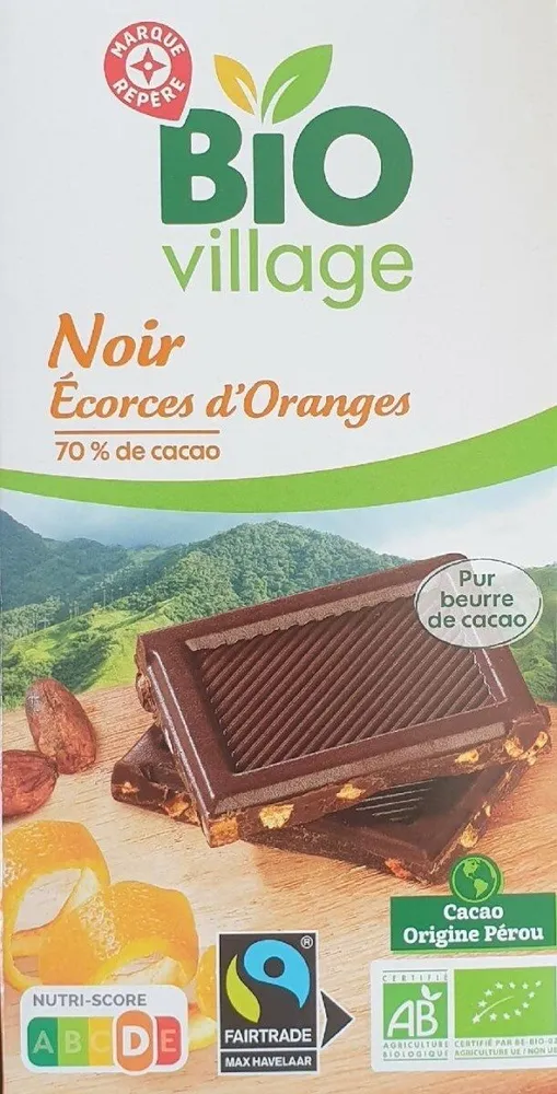 Chocolat Noir Ecorces d'Oranges