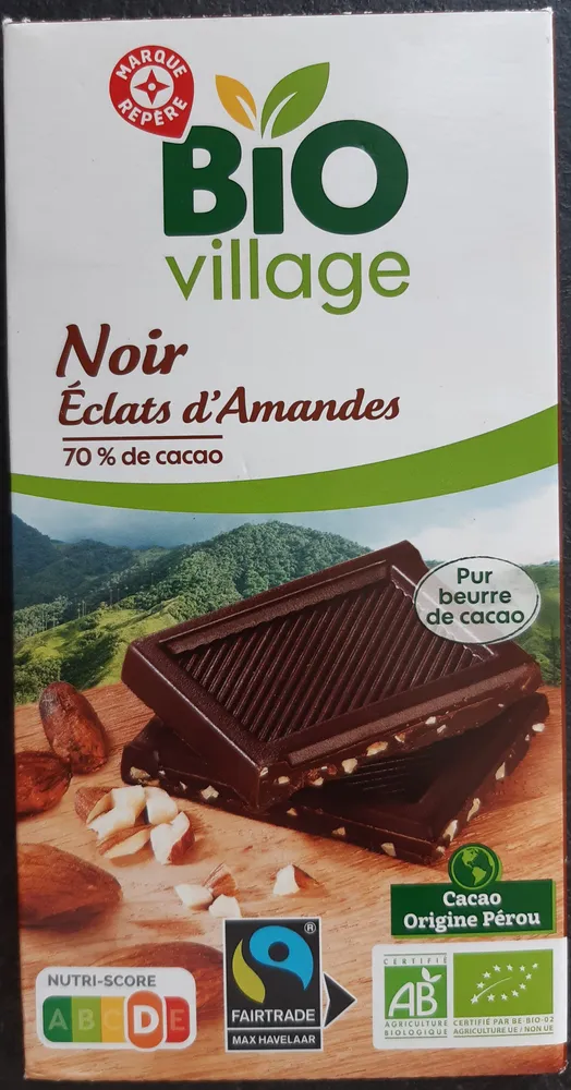 Chocolat noir éclats d'amandes