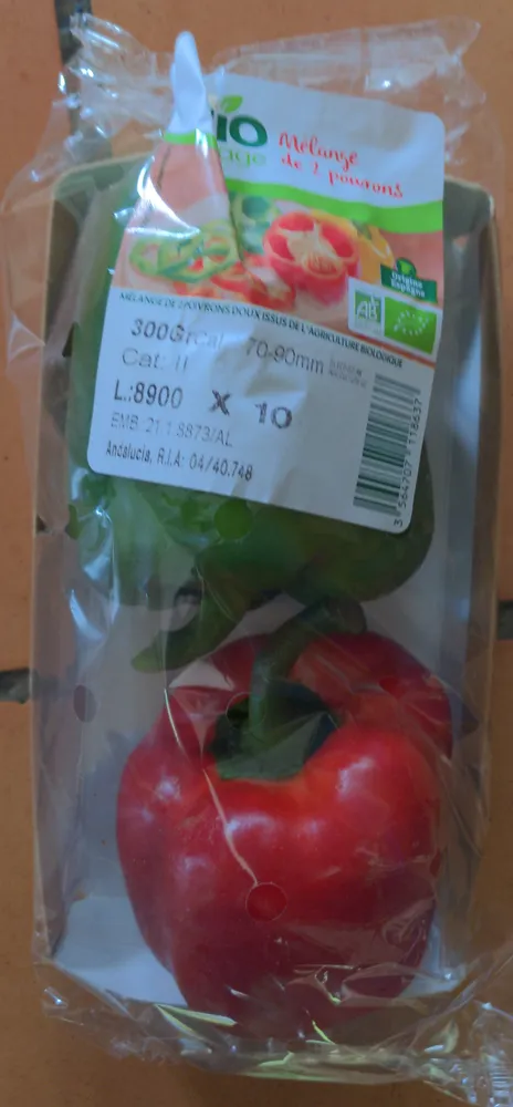 Poivron bicolore bio