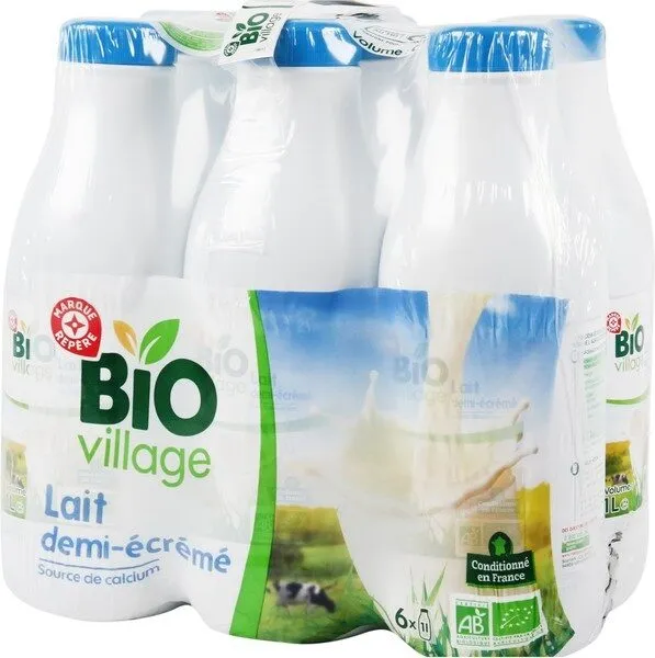 Lait demi-écrémé bio bouteille