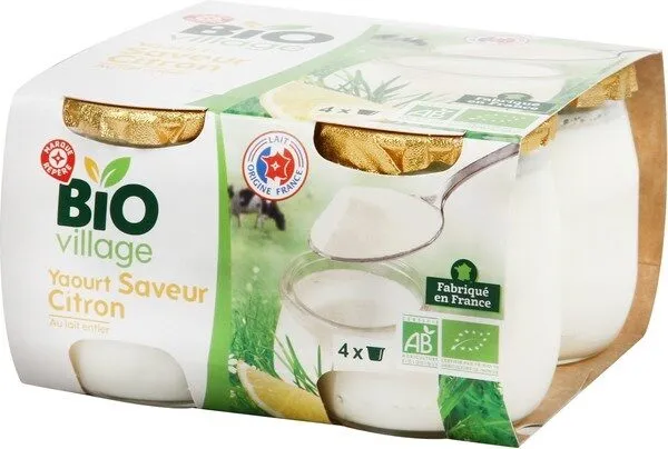 Yaourt pot laitier saveur citron bio