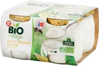 Yaourt pot laitier saveur citron bio