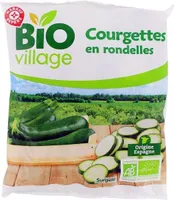 Courgettes bio en rondelles