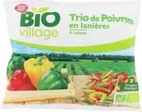 Trio de poivrons bio en lanières