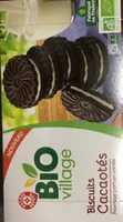 Biscuits cacaotés bio fourrés parfum vanille