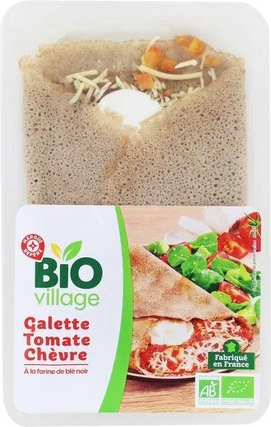 Galette bio fourrées chèvre tomate