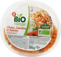 Salade bio de chou, carotte et raisin