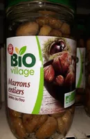 Marrons entiers pelés au feu