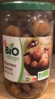 Marrons entiers pelés au feu