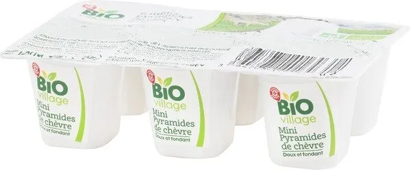 6 minis pyramides chevre bio