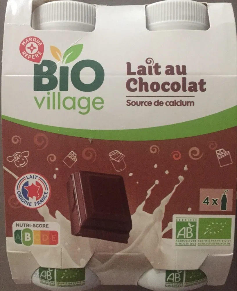 Lait au chocolat bio bouteille