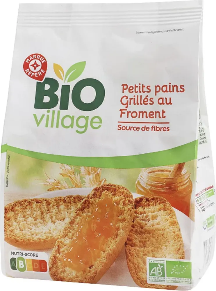 Petits pains grillés au froment