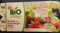 Yaourt brassés aux fruits rouges mixés
