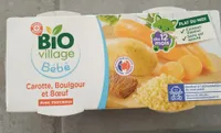 Bol carotes boeuf boulgour bio 12 mois