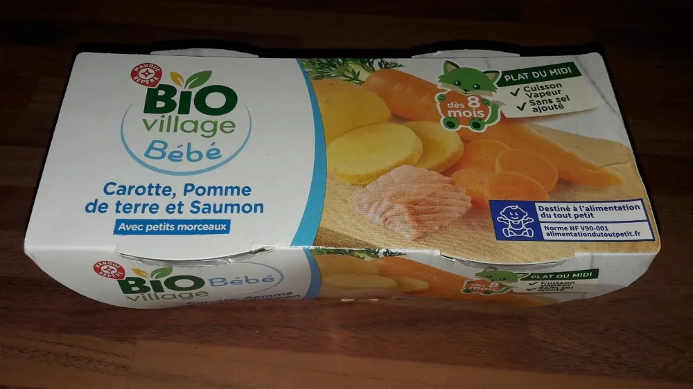 Bol carotte ponmme de terre saumon bio 8 mois