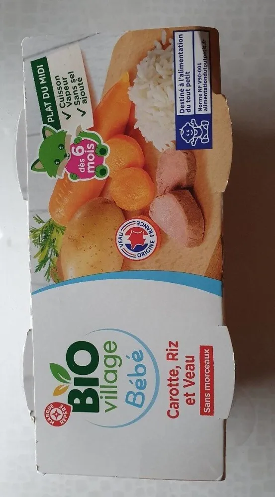 Bol carotte riz veau bio 6mois