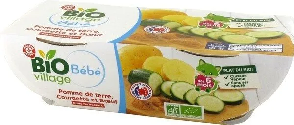 Bol courgette pomme de terre boeuf bio 6 mois
