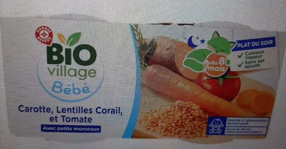 Bol lentille corail bio village