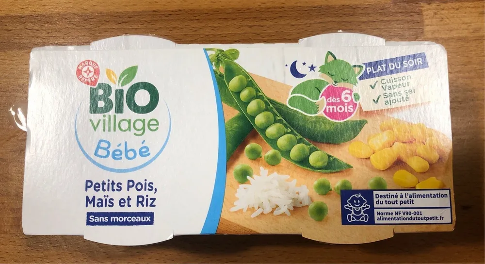PETITS POIS MAÏS ET RIZ