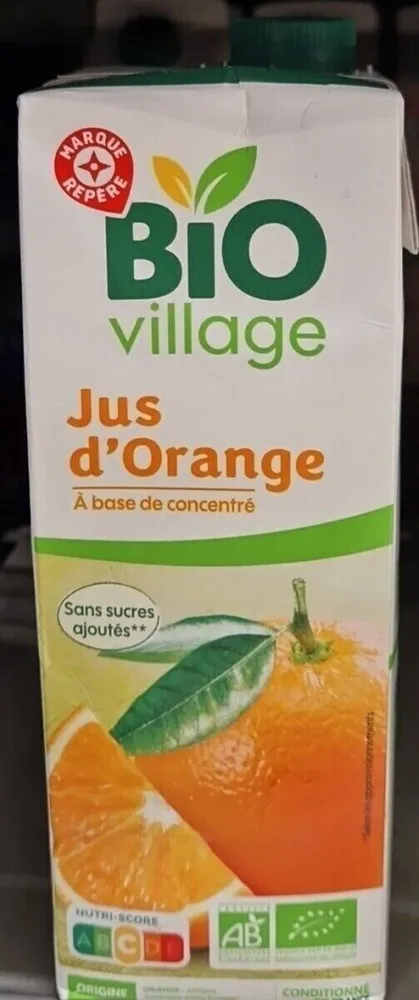 Jus d orange à base de concentré