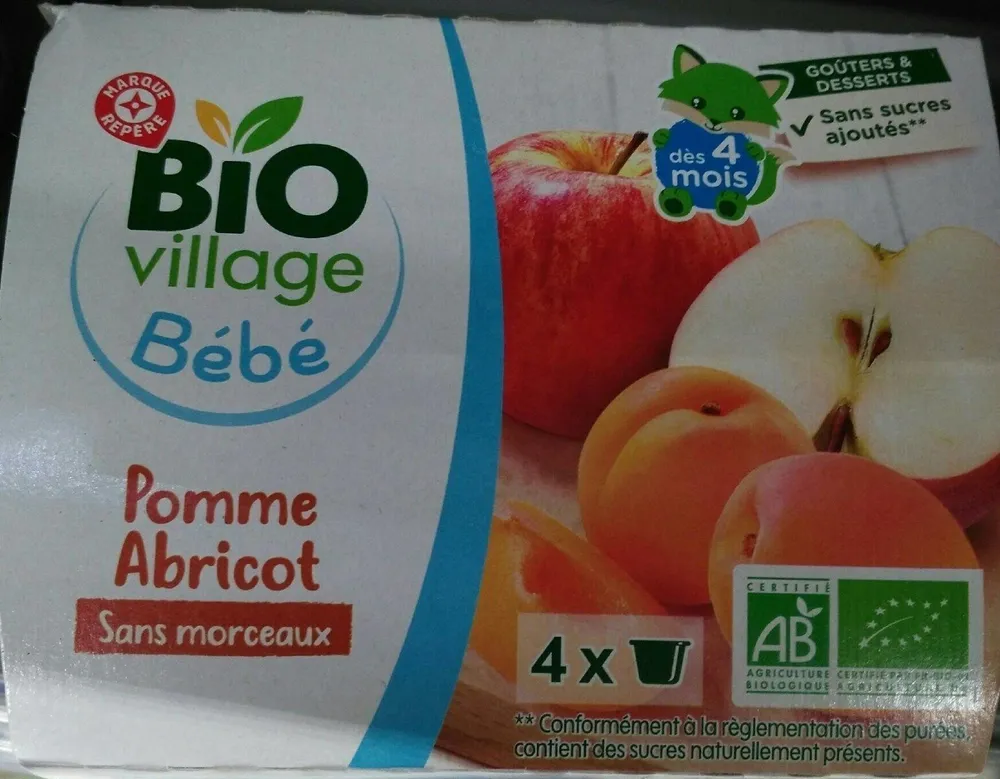 Purée Pomme Abricot sans morceaux