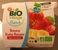 Compote pomme fraise banane