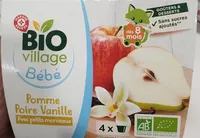 Bio village bébé pomme poire vanille