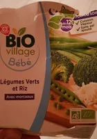 légumes verts et riz avec morceaux
