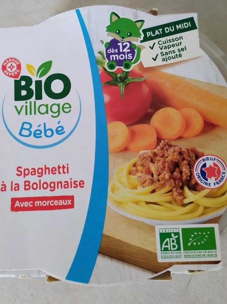 Spaghetti à la bolognaise bébé