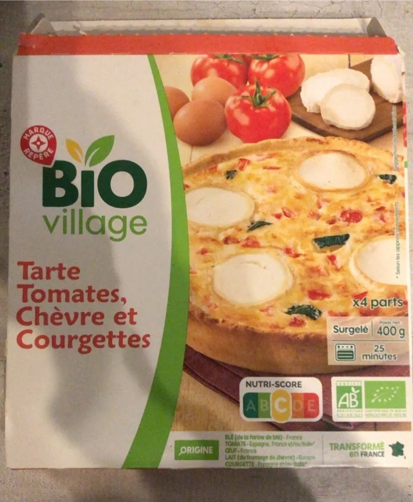 Tarte tomates chevre et couregettes