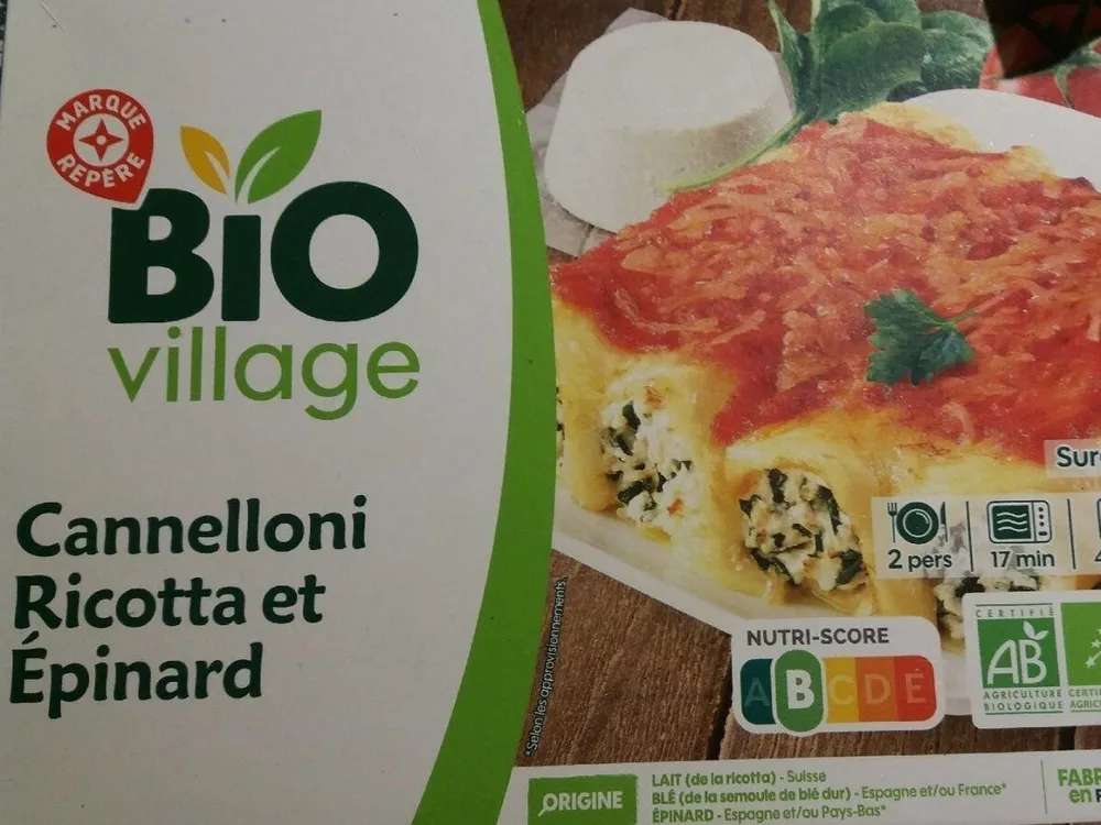 Cannelloni Ricotta et Epinard