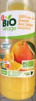 100% pur jus d’orange avec pulpe