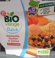 Bébé village ratatouille saumon quinoa