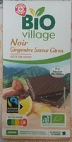 Chocolat Noir Gingembre saveur citron
