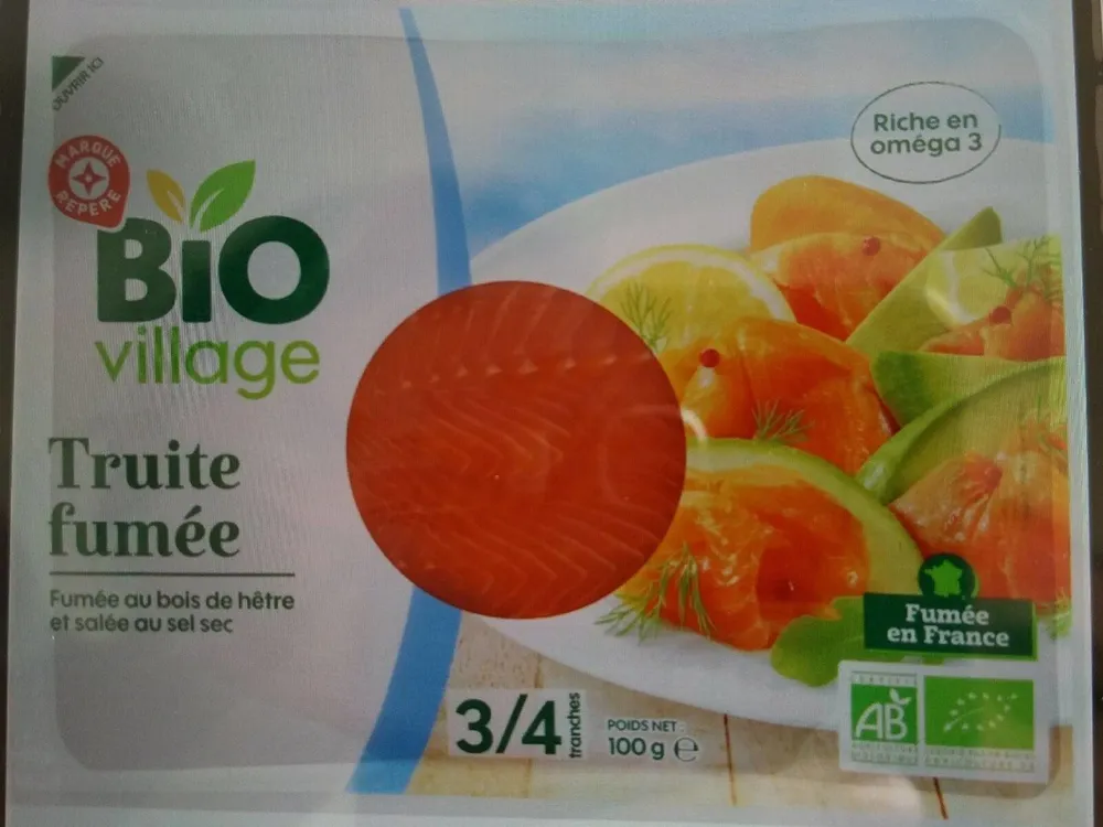 Truite fumée bio 3/4 tranches
