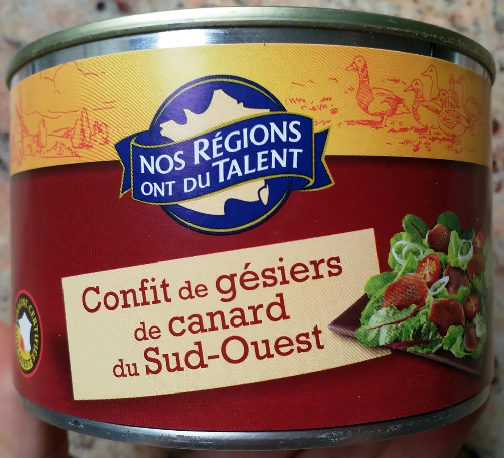 Gesiers confits canard
