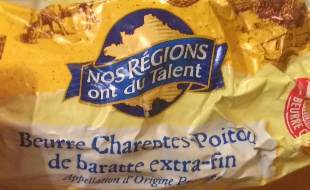 Beurre Charentes-Poitou de baratte extra fin