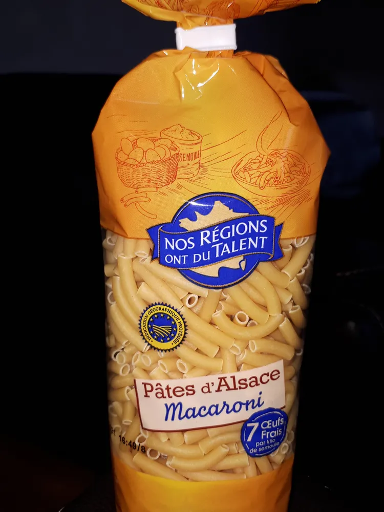 pâtes d'Alsace macaroni