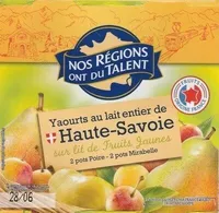 Yaourts au lait entier de haute-savoie sur lit de fruits