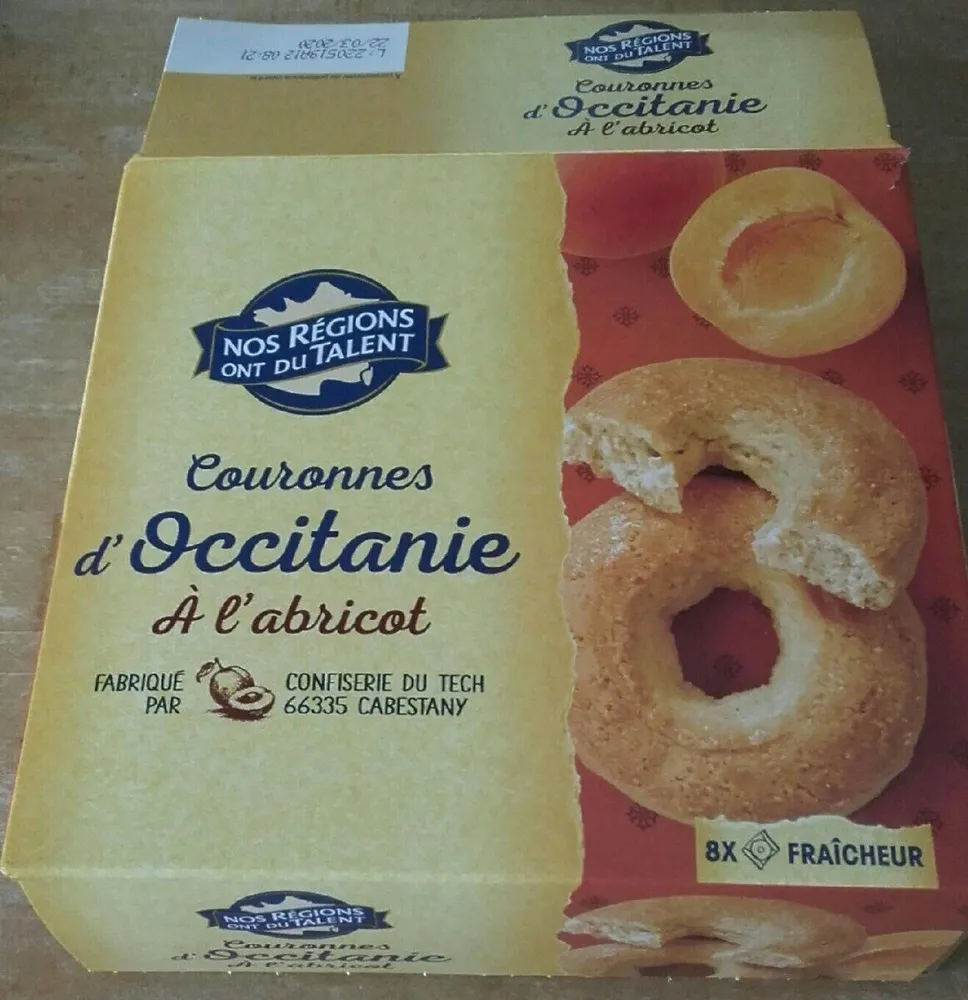 Couronnes d'Occitane à  l'abricot
