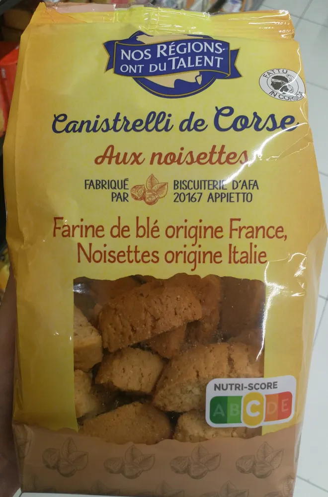 Canistrelli de Corse aux noisettes