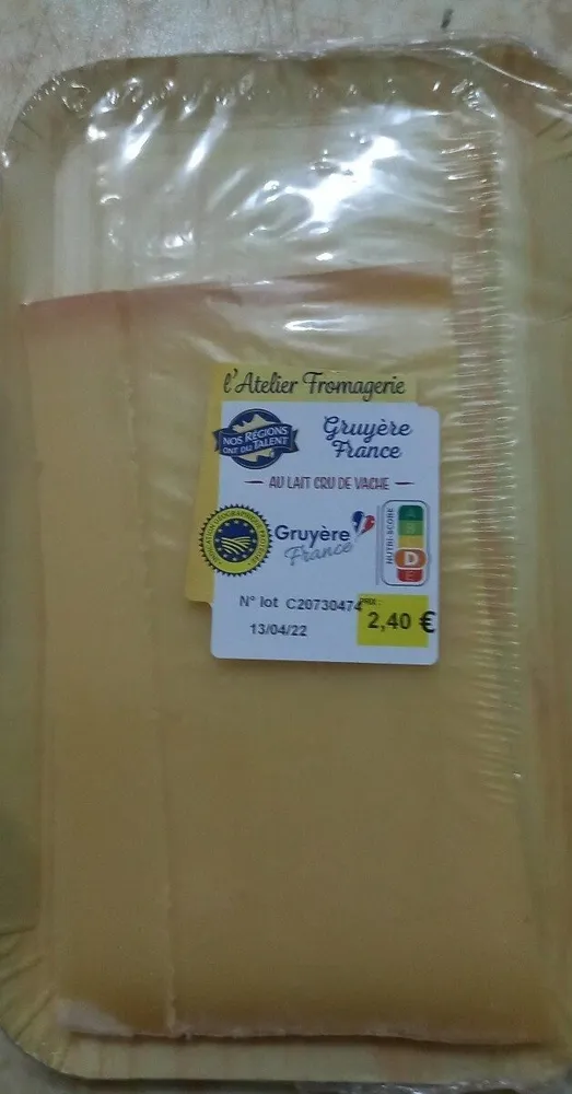 Gruyère au lait cru de vache