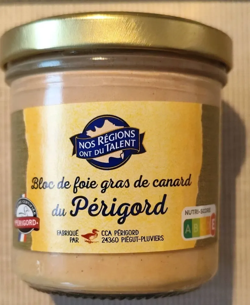 Bloc de foie gras de canard du Périgord